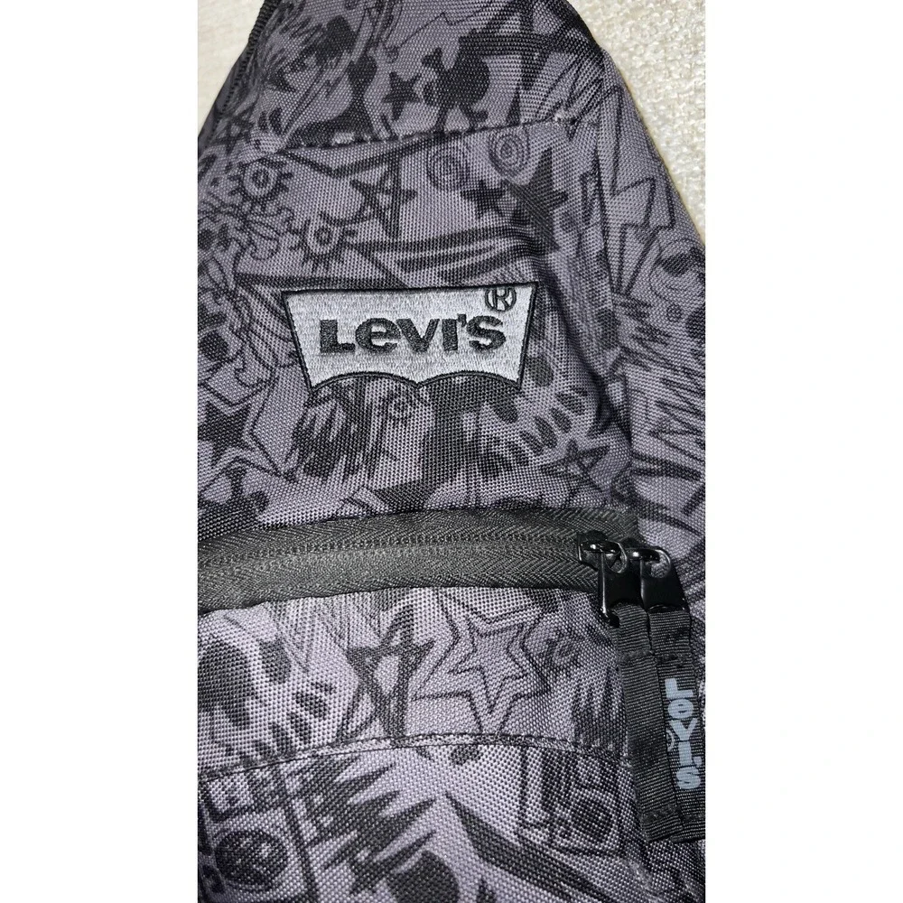 Levis‎ BACKPACK BLACK Crossbody Polyester Mesh Girl Boy Stars